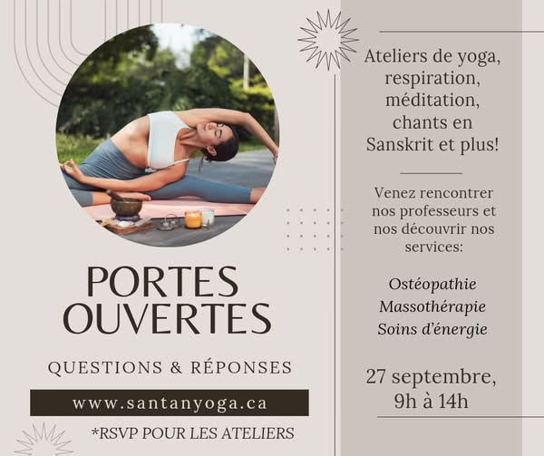 Portes ouvertes samedi 27 sept!