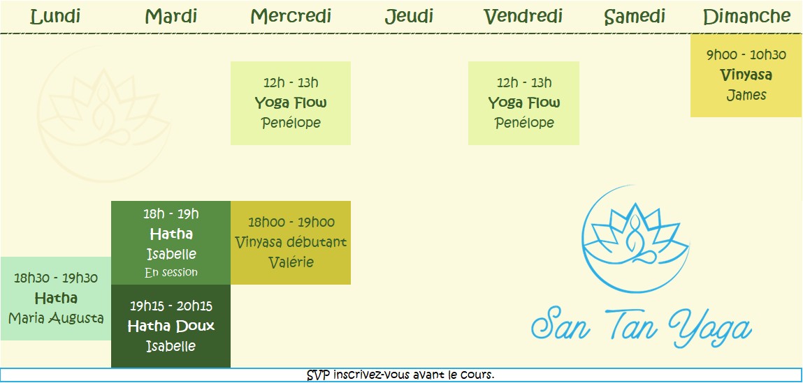 horaire automne 2026
